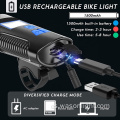 Venta en caliente USB Recargable Road de montaña La luz trasera de la bicicleta trasera y el ciclo del ciclo de luz frontal con el odómetro del velocímetro de la bicicleta